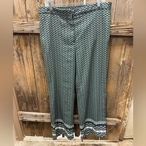 H&M Green and Black Patterned Trousers